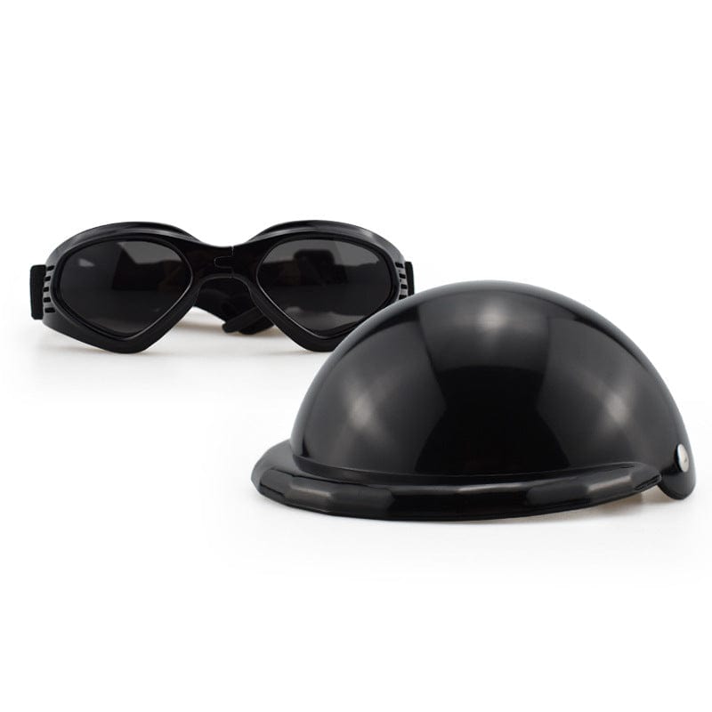 Spud Jax Petshop Size M Black Pet Helmet &amp; Goggles Set - Adjustable Safety Gear for Dogs, UV Protection, Durable ABS Material, Stylish Outdoor Accessory Size M Black Pet Helmet &amp; Goggles Set - Adjustable Safety Gear for Dogs, UV Protection, Durable ABS Material, Stylish Outdoor Accessory Pet Care &gt; Dog Supplies &gt; Dog Collars, Leads &amp; Harnesses