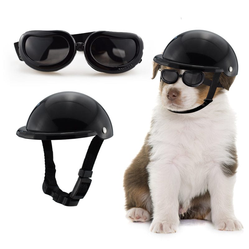 Spud Jax Petshop Size M Black Pet Helmet & Goggles Set - Adjustable Safety Gear for Dogs, UV Protection, Durable ABS Material, Stylish Outdoor Accessory Size M Black Pet Helmet & Goggles Set - Adjustable Safety Gear for Dogs, UV Protection, Durable ABS Material, Stylish Outdoor Accessory Pet Care > Dog Supplies > Dog Collars, Leads & Harnesses