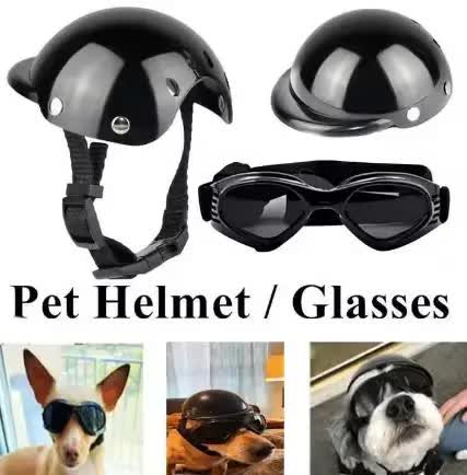 Spud Jax Petshop Size M Black Pet Helmet & Goggles Set - Adjustable Safety Gear for Dogs, UV Protection, Durable ABS Material, Stylish Outdoor Accessory Size M Black Pet Helmet & Goggles Set - Adjustable Safety Gear for Dogs, UV Protection, Durable ABS Material, Stylish Outdoor Accessory Pet Care > Dog Supplies > Dog Collars, Leads & Harnesses