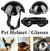 Spud Jax Petshop Size M Black Pet Helmet & Goggles Set - Adjustable Safety Gear for Dogs, UV Protection, Durable ABS Material, Stylish Outdoor Accessory Size M Black Pet Helmet & Goggles Set - Adjustable Safety Gear for Dogs, UV Protection, Durable ABS Material, Stylish Outdoor Accessory Pet Care > Dog Supplies > Dog Collars, Leads & Harnesses