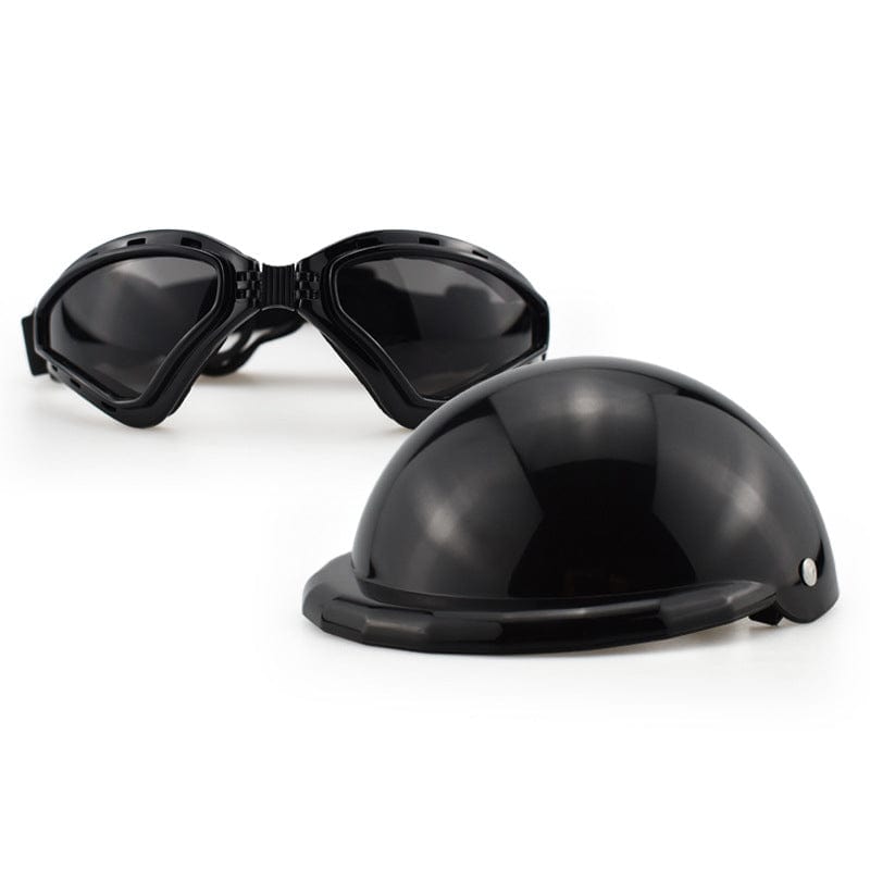 Spud Jax Petshop Size L Black Pet Helmet &amp; Goggles Set - Adjustable Safety Gear for Dogs, UV Protection, Durable ABS Material, Stylish Outdoor Accessory Size L Black Pet Helmet &amp; Goggles Set - Adjustable Safety Gear for Dogs, UV Protection, Durable ABS Material, Stylish Outdoor Accessory Pet Care &gt; Dog Supplies &gt; Dog Collars, Leads &amp; Harnesses