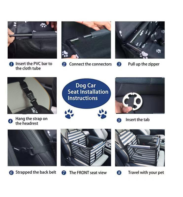 Spud Jax Petshop Stripe Easy Install Dog Car Seat - Mesh Booster for Small Pets Stripe Easy Install Dog Car Seat - Mesh Booster for Small Pets Pet Care > Dog Supplies > Cat & Dog Flaps