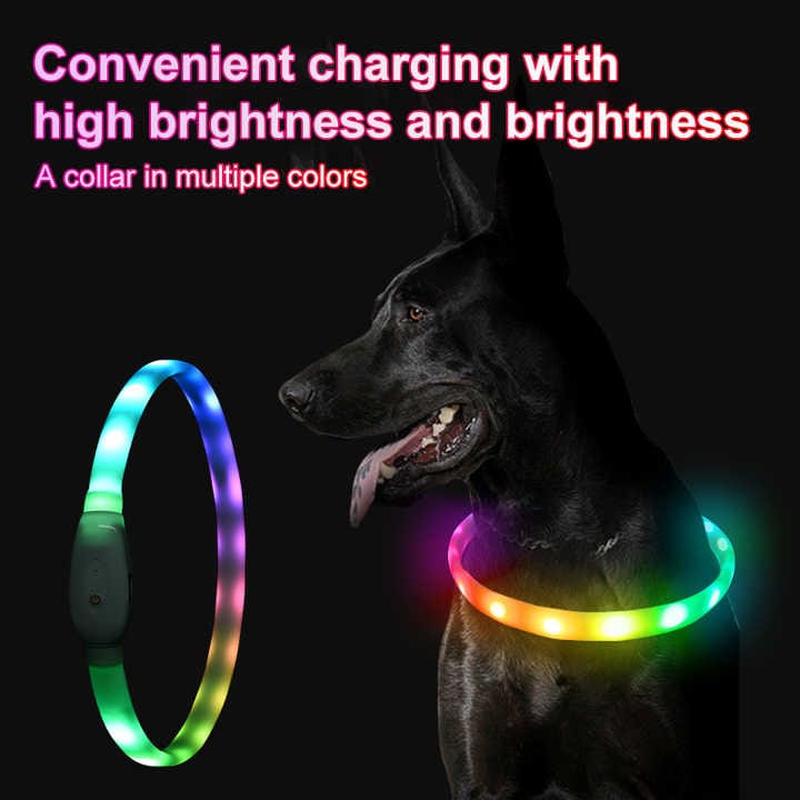 Spud Jax Petshop Colorful Rechargeable LED Pet Collar - Adjustable, Glow-in-Dark Safety for Dogs & Cats Colorful Rechargeable LED Pet Collar - Adjustable, Glow-in-Dark Safety for Dogs & Cats Pet Care > Cleaning & Maintenance > Pet Medical Collars