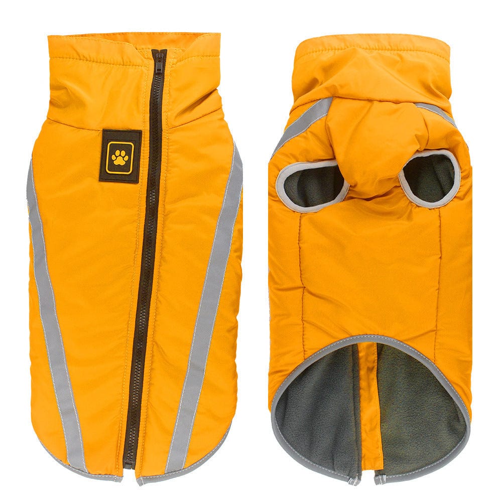 Spud Jax Petshop Size 4XL Yellow Reflective Winter Dog Jacket - Warm & Waterproof Outdoor Coat for Large Breeds Size 4XL Yellow Reflective Winter Dog Jacket - Warm & Waterproof Outdoor Coat for Large Breeds Pet Care > Dog Supplies > Dog Apparel