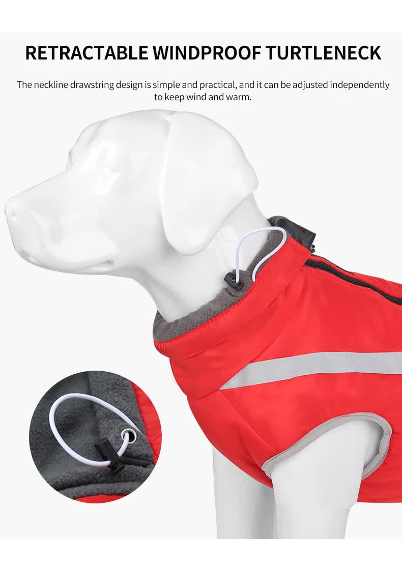 Spud Jax Petshop Size 4XL Yellow Reflective Winter Dog Jacket - Warm & Waterproof Outdoor Coat for Large Breeds Size 4XL Yellow Reflective Winter Dog Jacket - Warm & Waterproof Outdoor Coat for Large Breeds Pet Care > Dog Supplies > Dog Apparel