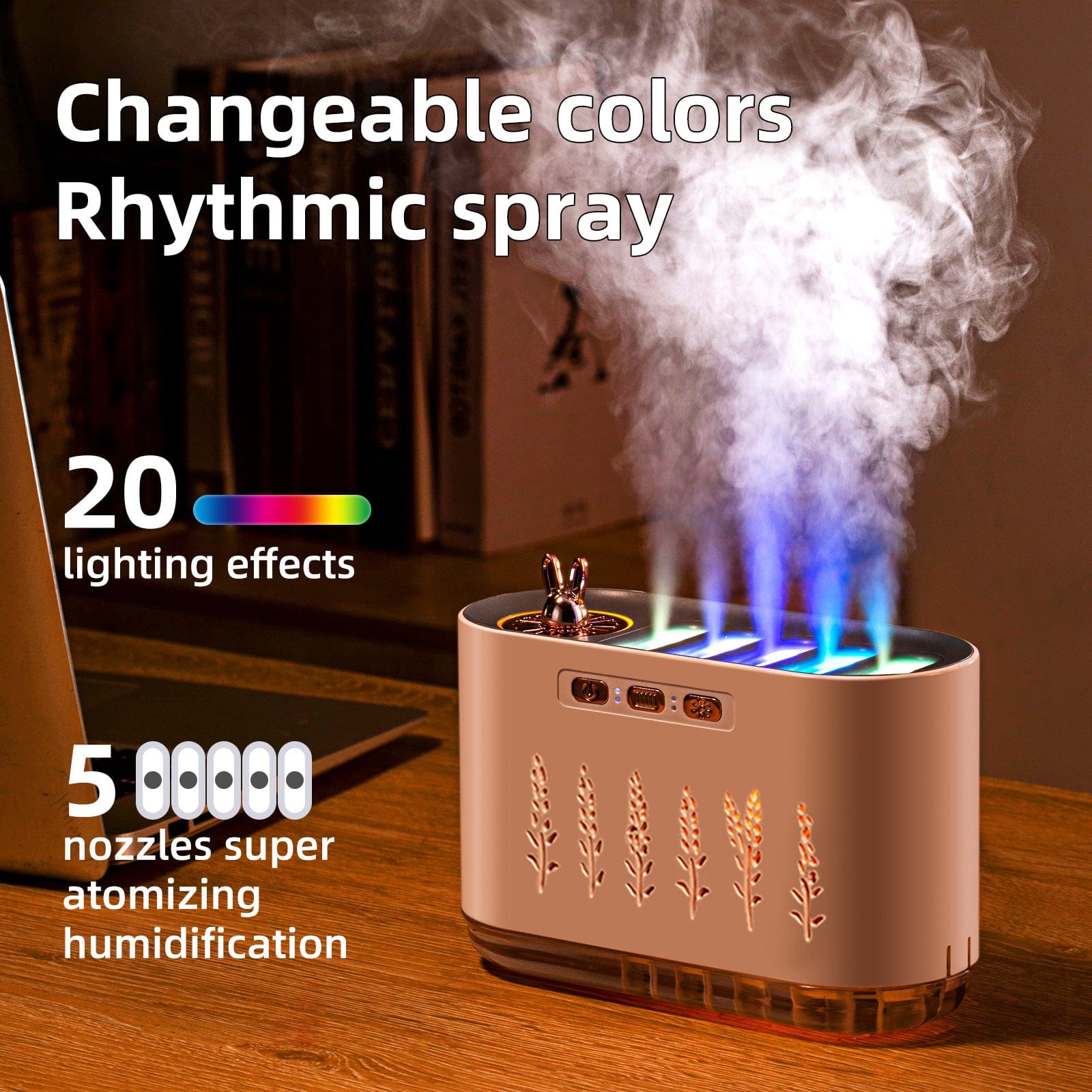 Spud Jax Petshop Pink Dynamic Color Changing Humidifier - Sound Control & Auto Shut-Of Pink Dynamic Color Changing Humidifier - Sound Control & Auto Shut-Of Appliances > Aroma Diffusers & Humidifiers > Humidifiers