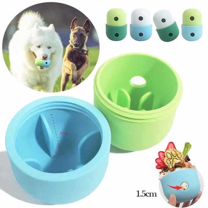 Spud Jax Petshop 2 Pcs White And Green Interactive Pet Treat Dispensing Ball - Food-Grade Silicone Rolling Toy for Dogs with 1.5 cm Leakage Hole 2 Pcs White And Green Interactive Pet Treat Dispensing Ball - Food-Grade Silicone Rolling Toy for Dogs with 1.5 cm Leakage Hole Pet Care > Toys > Dog Toys