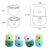 Spud Jax Petshop 2 Pcs White And Green Interactive Pet Treat Dispensing Ball - Food-Grade Silicone Rolling Toy for Dogs with 1.5 cm Leakage Hole 2 Pcs White And Green Interactive Pet Treat Dispensing Ball - Food-Grade Silicone Rolling Toy for Dogs with 1.5 cm Leakage Hole Pet Care > Toys > Dog Toys