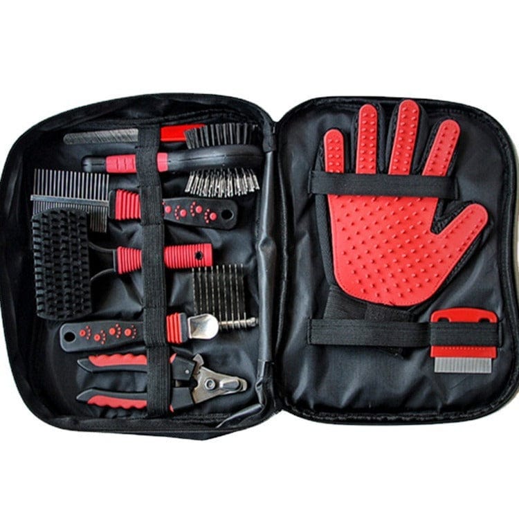 Spud Jax Petshop Dog & Cat Grooming Set - Multi-Tool Kit with Storage Case for Fur & Nail Care Dog & Cat Grooming Set - Multi-Tool Kit with Storage Case for Fur & Nail Care Pet Care > Cleaning & Maintenance > Pet Cleaning Supplies