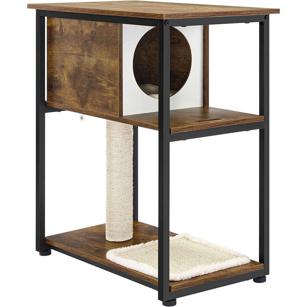 Spud Jax Petshop FEANDREA Cat Tree and End Table Rustic Brown PCT111H01 Pets > Cat