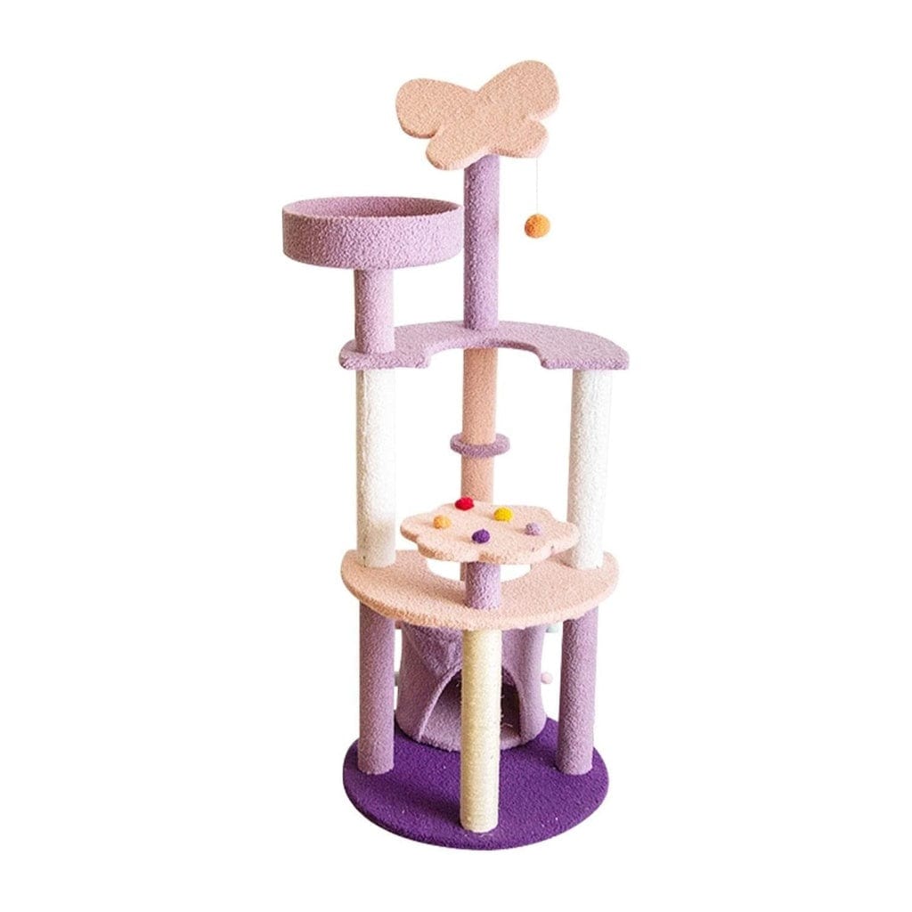 Spud Jax Petshop Floofi 160cm Butterfly Plush Cat Condo Cat Tree Pink Purple Cat > Tree & Scratcher