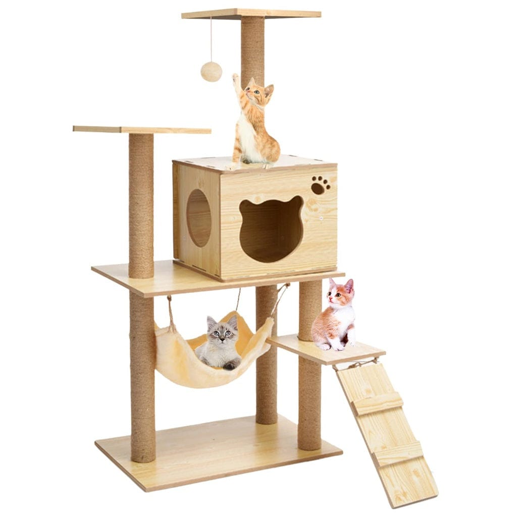 Spud Jax Petshop Floofi Cat Tree (120cm Wood) Cat > Tree & Scratcher