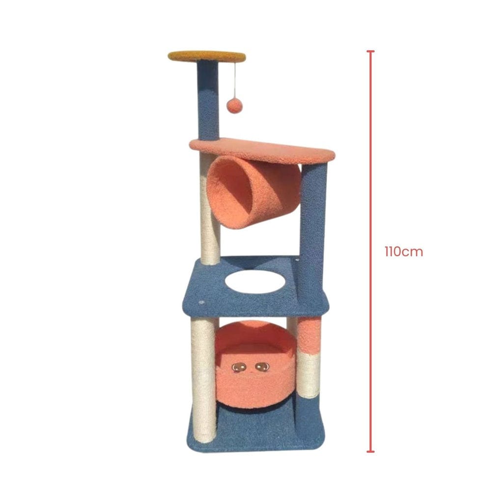 Spud Jax Petshop Floofi 110cm Emoji Plush Cat Condo Cat Tree Blue Red Cat > Tree & Scratcher