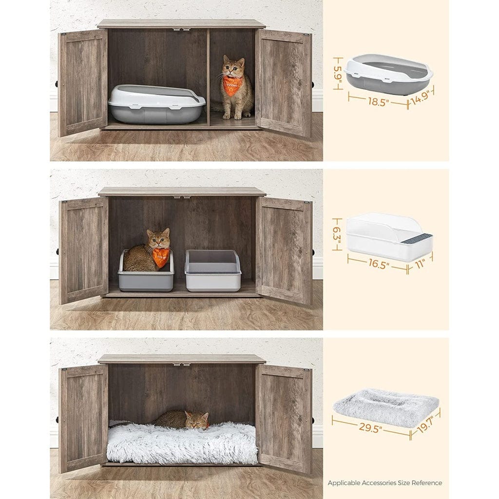 Spud Jax Petshop FEANDREA Cat Litter Box Enclosure Greige PCL002G01 Cat > Litter Box