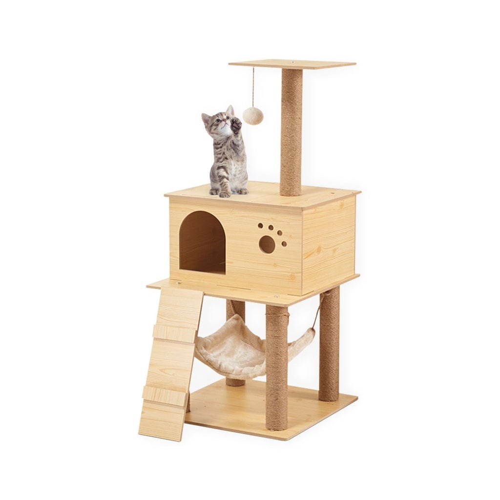 Spud Jax Petshop Floofi 130cm Wooden Cat Tree Cat > Tree & Scratcher