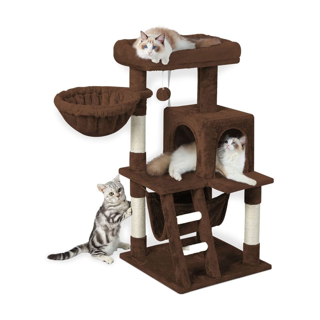 Spud Jax Petshop Floofi 104cm Plush Cat Condo Cat Tree Brown Cat &gt; Tree &amp; Scratcher