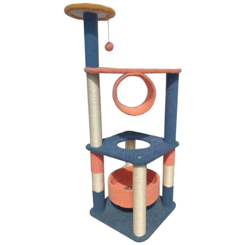 Spud Jax Petshop Floofi 110cm Emoji Plush Cat Condo Cat Tree Blue Red Cat &gt; Tree &amp; Scratcher