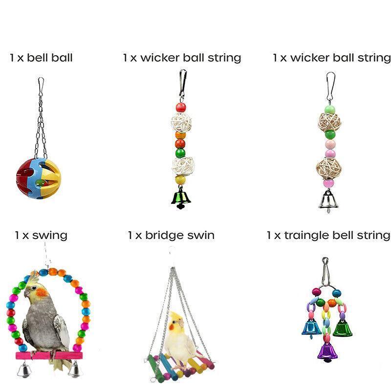 Spud Jax Petshop 10pcs Parrot Toys Set 10pcs Parrot Toys Set Pet Care > Bird > Bird Cage Accessories