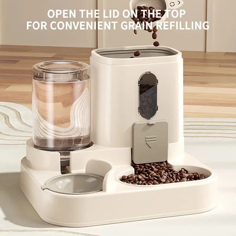 Spud Jax Petshop 2-in-1 Automatic Cat Food & Water Dispenser 2-in-1 Automatic Cat Food & Water Dispenser Pet Care > Dog Supplies > Dog Bowls, Feeders & Waterers