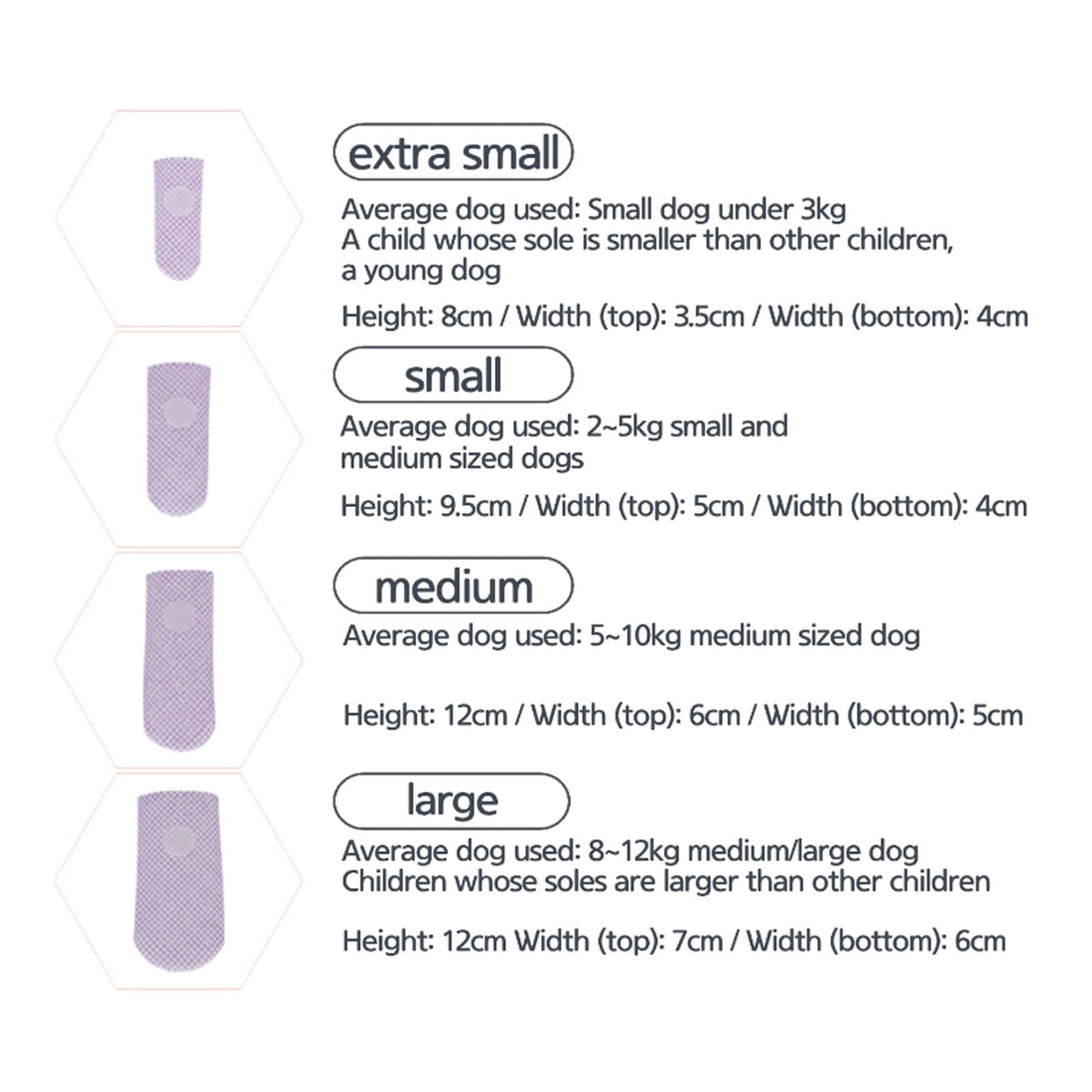 Spud Jax Petshop 28pc X Dog Shoes Waterproof Disposable Boots Anti-Slip Pet Socks S VIOLET Pet Care > Dog Supplies