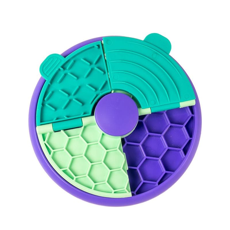 Spud Jax Petshop 3-in-1 Pet Puzzle Slow Feeder Bowl with Multi-Level Rotating Disk - Purple-green 3-in-1 Pet Puzzle Slow Feeder Bowl with Multi-Level Rotating Disk - Purple-green Pet Care > Dog Supplies > Dog Bowls, Feeders &amp; Waterers