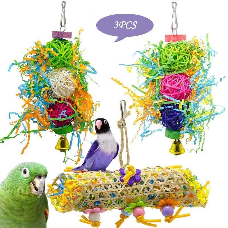Spud Jax Petshop 3PCS Bird Toys 3PCS Bird Toys Pet Care > Bird > Bird Cage Accessories
