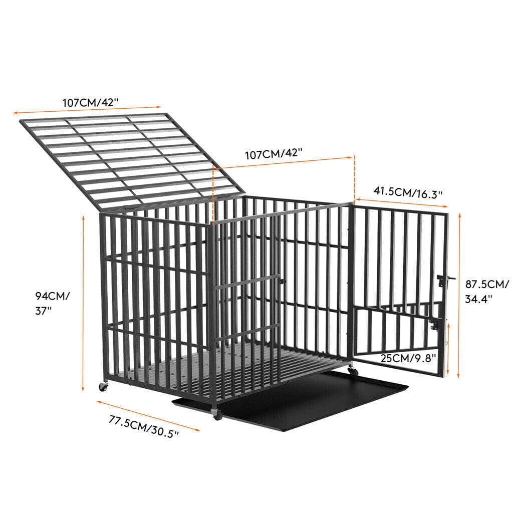 Spud Jax Petshop 42 XL Heavy Duty Dog Cage Playpen Kennel w/ Wheels 42 XL Heavy Duty Dog Cage Playpen Kennel w/ Wheels Pet Care > Dog Supplies > Dog Playpens & Gates