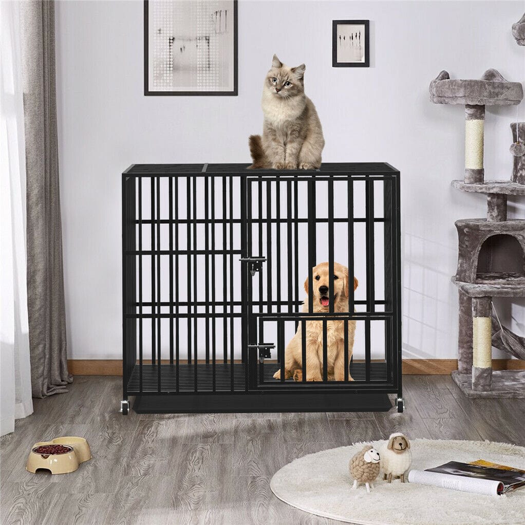 Spud Jax Petshop 42 XL Heavy Duty Dog Cage Playpen Kennel w/ Wheels 42 XL Heavy Duty Dog Cage Playpen Kennel w/ Wheels Pet Care > Dog Supplies > Dog Playpens & Gates