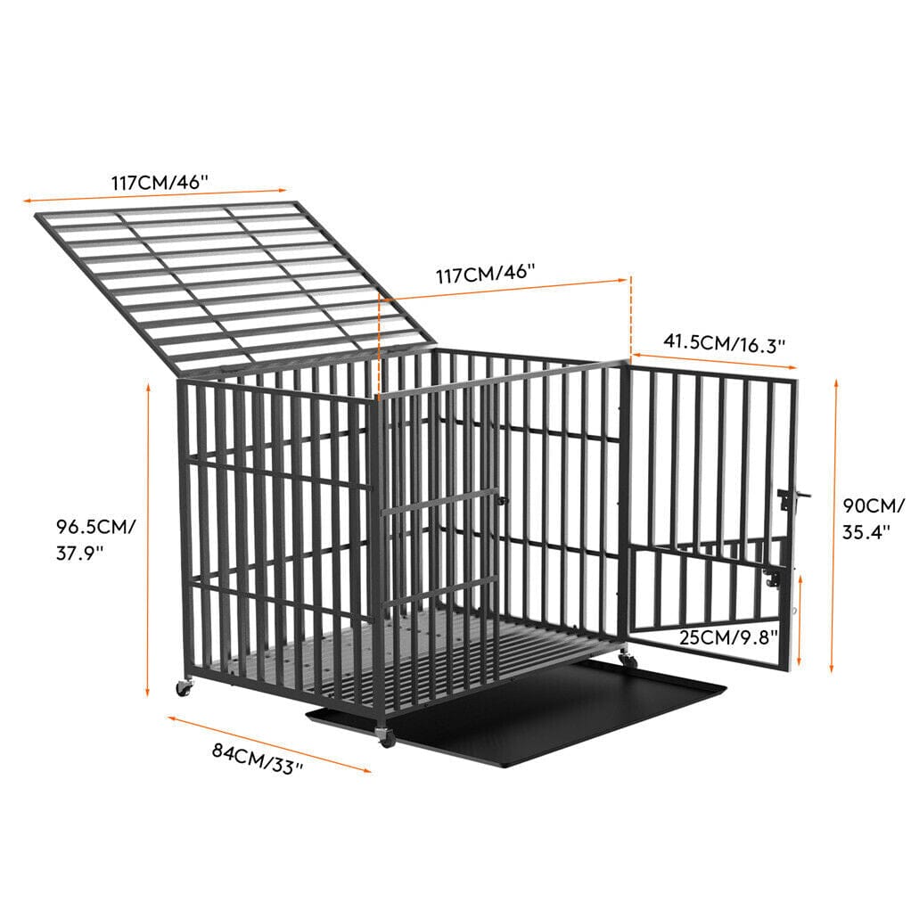 Spud Jax Petshop 46 XXL Heavy Duty Dog Cage Jumbo Large Pet Kennel on Wheels 46 XXL Heavy Duty Dog Cage Jumbo Large Pet Kennel on Wheels Pet Care > Cat Supplies > Cat Carriers & Crates