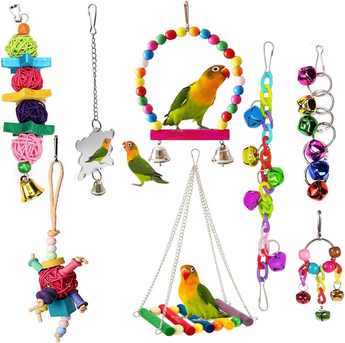 Spud Jax Petshop 8 pieces - Bird toys 8 pieces - Bird toys Pet Care > Bird > Bird Cage Accessories