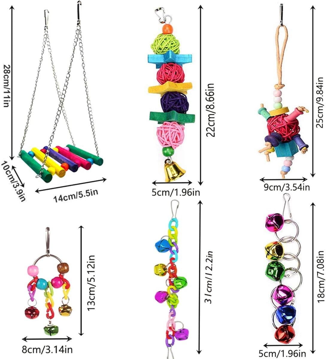 Spud Jax Petshop 8 pieces - Bird toys 8 pieces - Bird toys Pet Care > Bird > Bird Cage Accessories