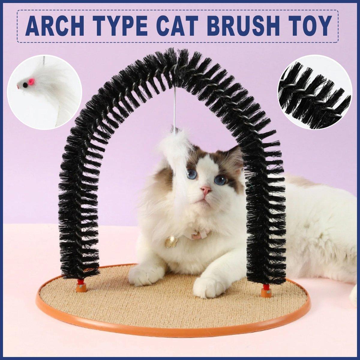 Spud Jax Petshop Arch Cat Scrub Brush Pet Grooming Toy Self Groomer Tickle Device for Cats Arch Cat Scrub Brush Pet Grooming Toy Self Groomer Tickle Device for Cats Pet Care > Cat Supplies > Cat Scratchers