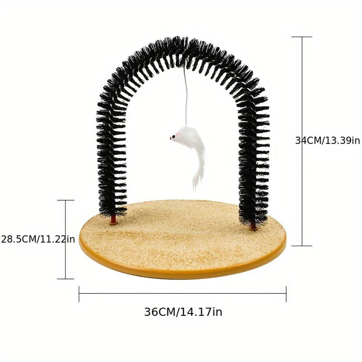 Spud Jax Petshop Arch Cat Scrub Brush Pet Grooming Toy Self Groomer Tickle Device for Cats Arch Cat Scrub Brush Pet Grooming Toy Self Groomer Tickle Device for Cats Pet Care > Cat Supplies > Cat Scratchers