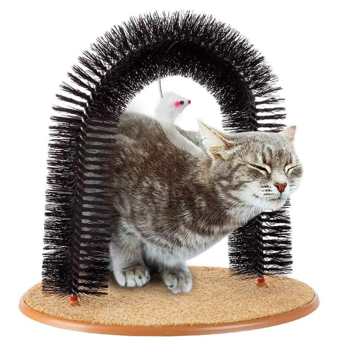 Spud Jax Petshop Arch Cat Scrub Brush Pet Grooming Toy Self Groomer Tickle Device for Cats Arch Cat Scrub Brush Pet Grooming Toy Self Groomer Tickle Device for Cats Pet Care > Cat Supplies > Cat Scratchers