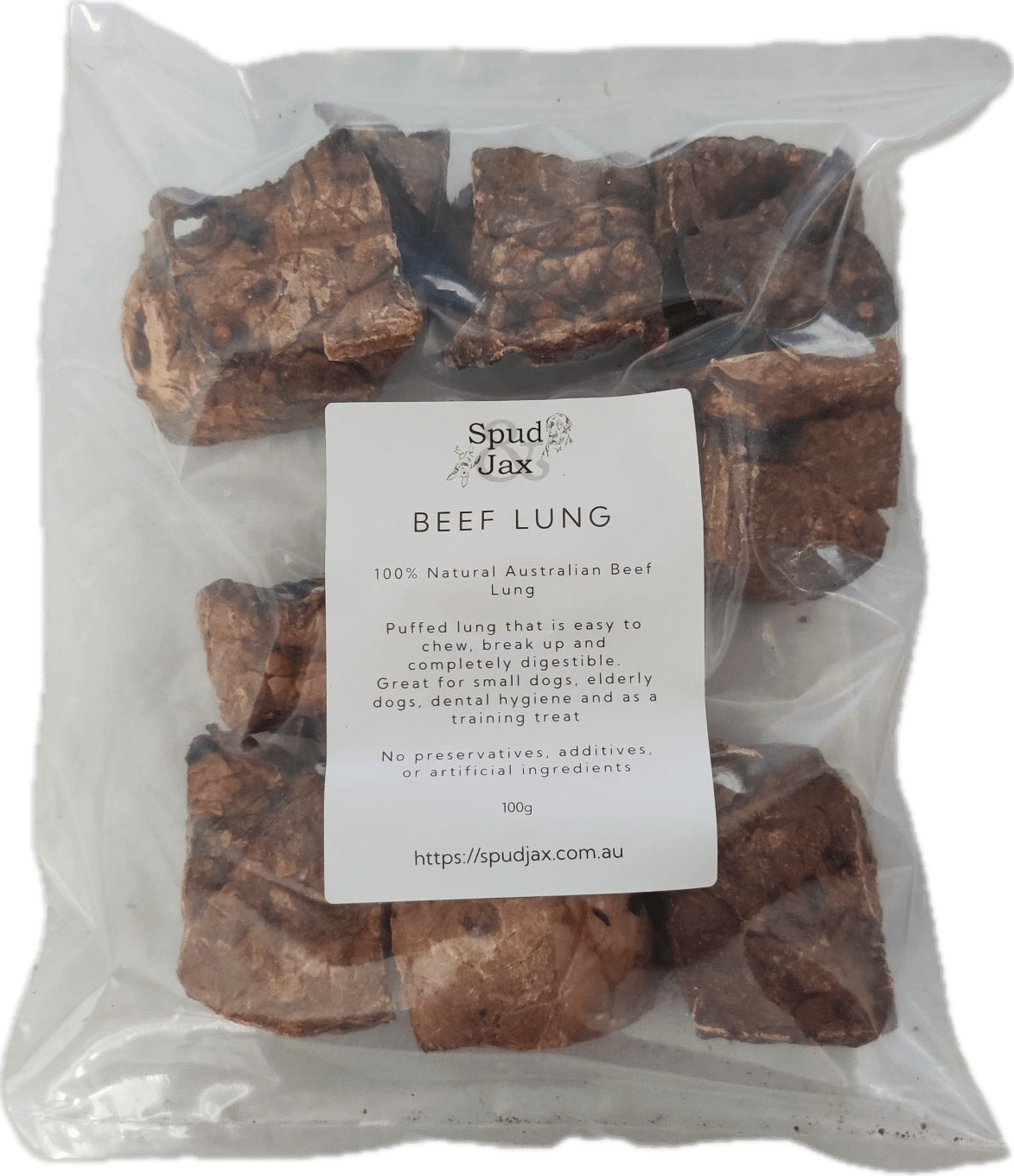 Spud Jax Petshop Beef Lung dog treats