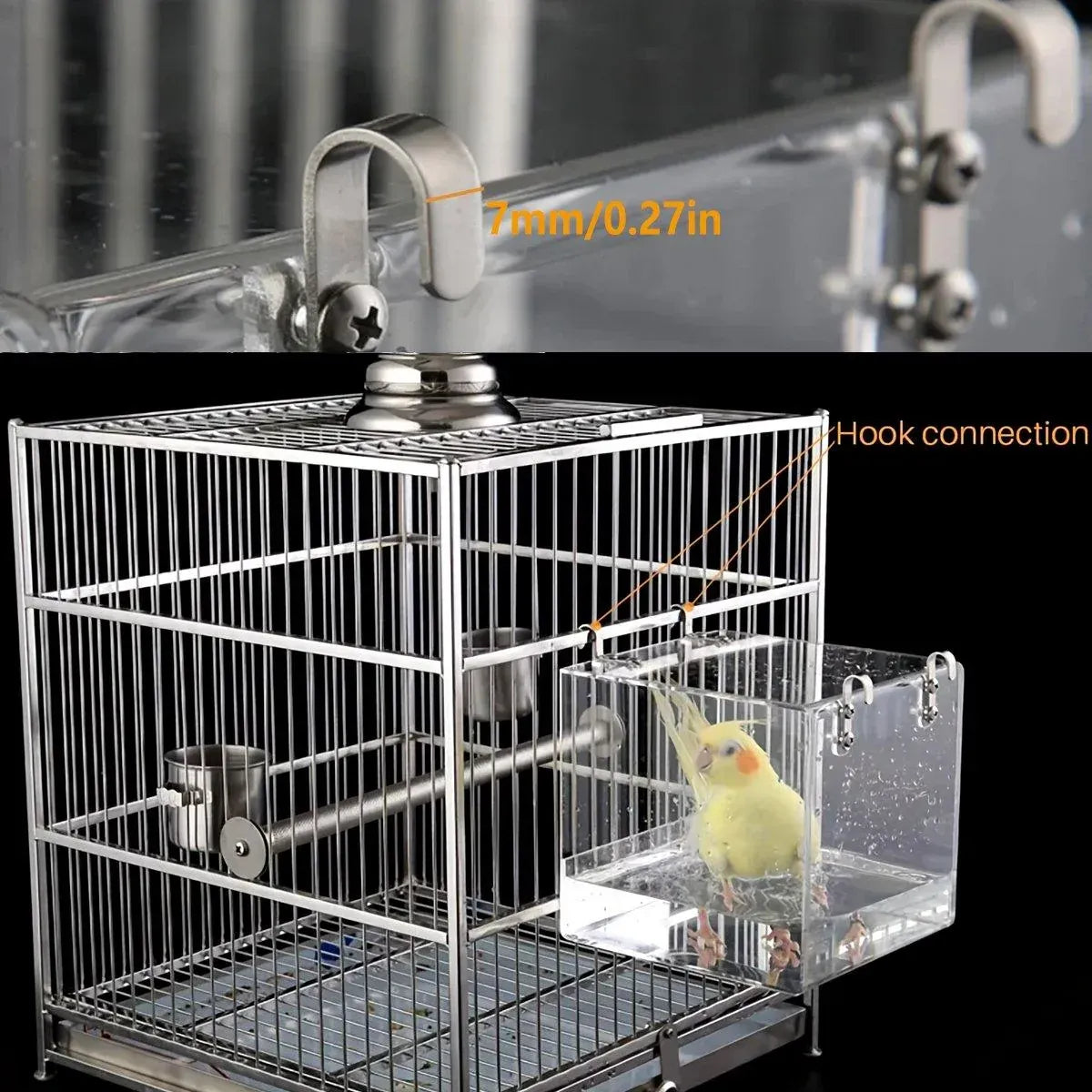 Spud Jax Petshop Bird Bath Box Bird Bath Box Pet Care > Bird > Bird Cage Accessories