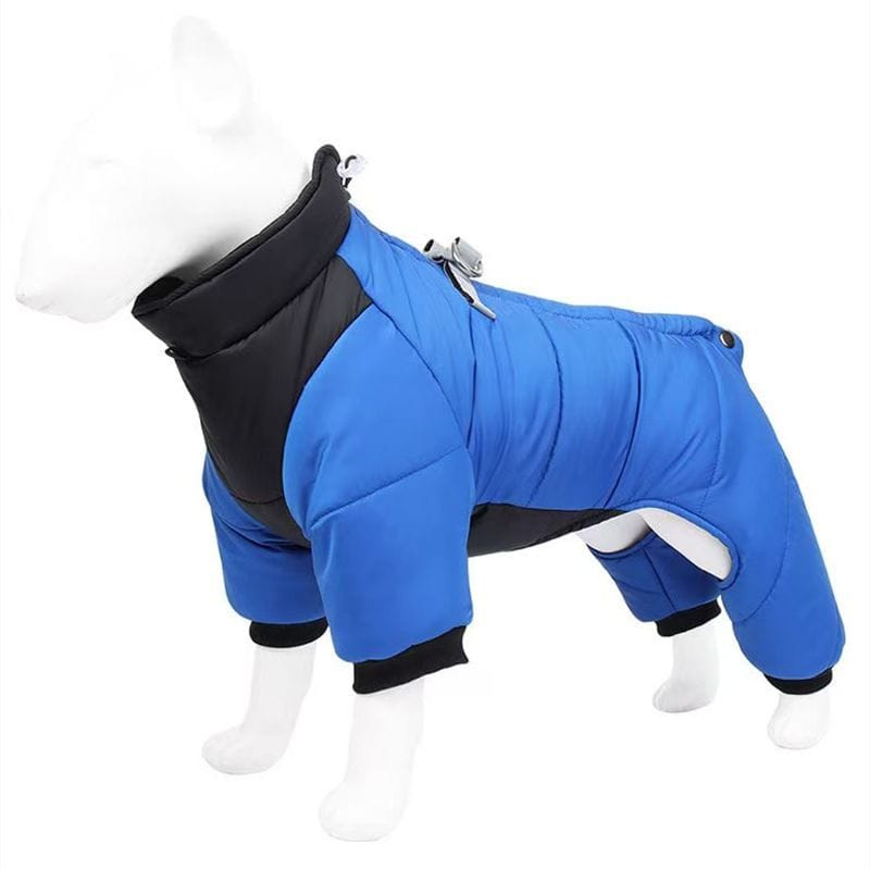 Spud Jax Petshop Blue S size Winter Dog Jumpsuit Coat – Waterproof Four-Leg Pet Jacket with Reflective Harness Clip, Windproof Warm Padded Puppy Snowsuit, Adjustable Polyester Dog Clothing for Small to Medium Dogs Blue S size Winter Dog Jumpsuit Coat – Waterproof Four-Leg Pet Jacket with Reflective Harness Clip, Windproof Warm Padded Puppy Snowsuit, Adjustable Polyester Dog Clothing for Small to Medium Dogs Pet Care > Dog Supplies > Dog Apparel