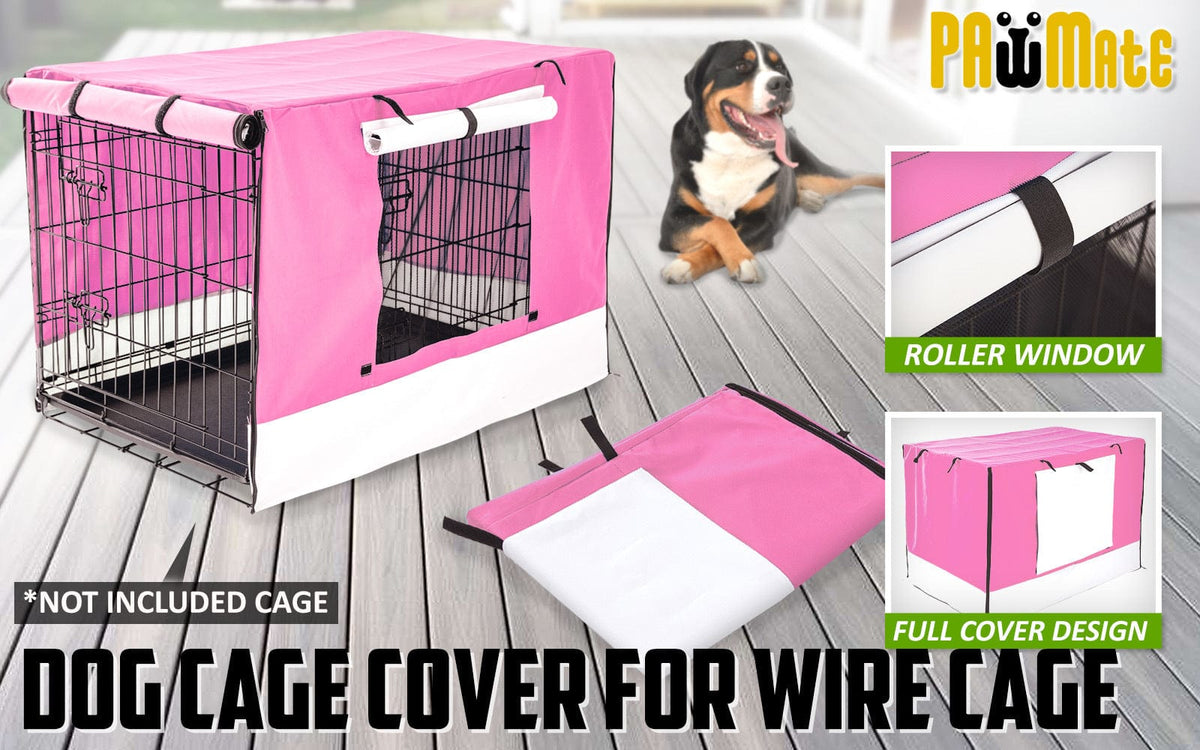 Spud Jax Petshop Cage Cover Enclosure for Wire Dog Cage Crate 42in PINK Pet Care > Dog Supplies