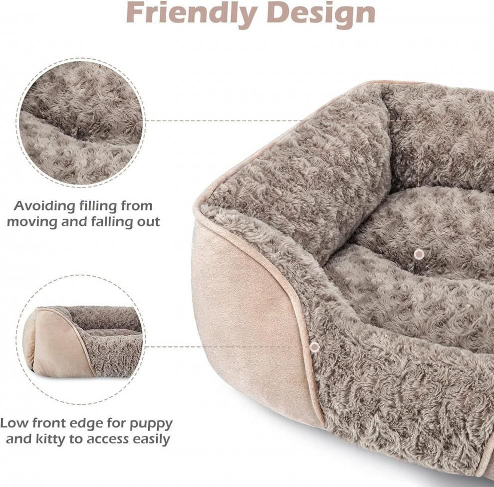 Spud Jax Petshop Camel Small & Medium Pet Bed - Washable Rectangle Dog Bed with Bolstered Walls and Anti-Slip Bottom, S (60×45×14cm) Camel Small & Medium Pet Bed - Washable Rectangle Dog Bed with Bolstered Walls and Anti-Slip Bottom, S (60×45×14cm) Pet Care > Dog Supplies > Dog Beds