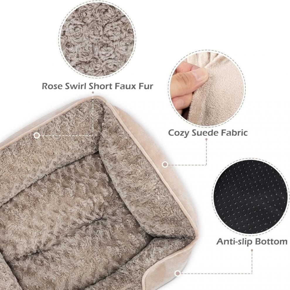 Spud Jax Petshop Camel Small & Medium Pet Bed - Washable Rectangle Dog Bed with Bolstered Walls and Anti-Slip Bottom, S (60×45×14cm) Camel Small & Medium Pet Bed - Washable Rectangle Dog Bed with Bolstered Walls and Anti-Slip Bottom, S (60×45×14cm) Pet Care > Dog Supplies > Dog Beds