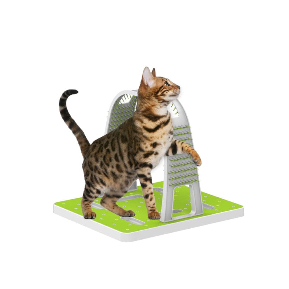 Spud Jax Petshop Cat Grooming Arch - Intercative Self Groom Brush + Scratcher Play - All For Paws Cat Grooming Arch - Intercative Self Groom Brush + Scratcher Play - All For Paws Pet Care