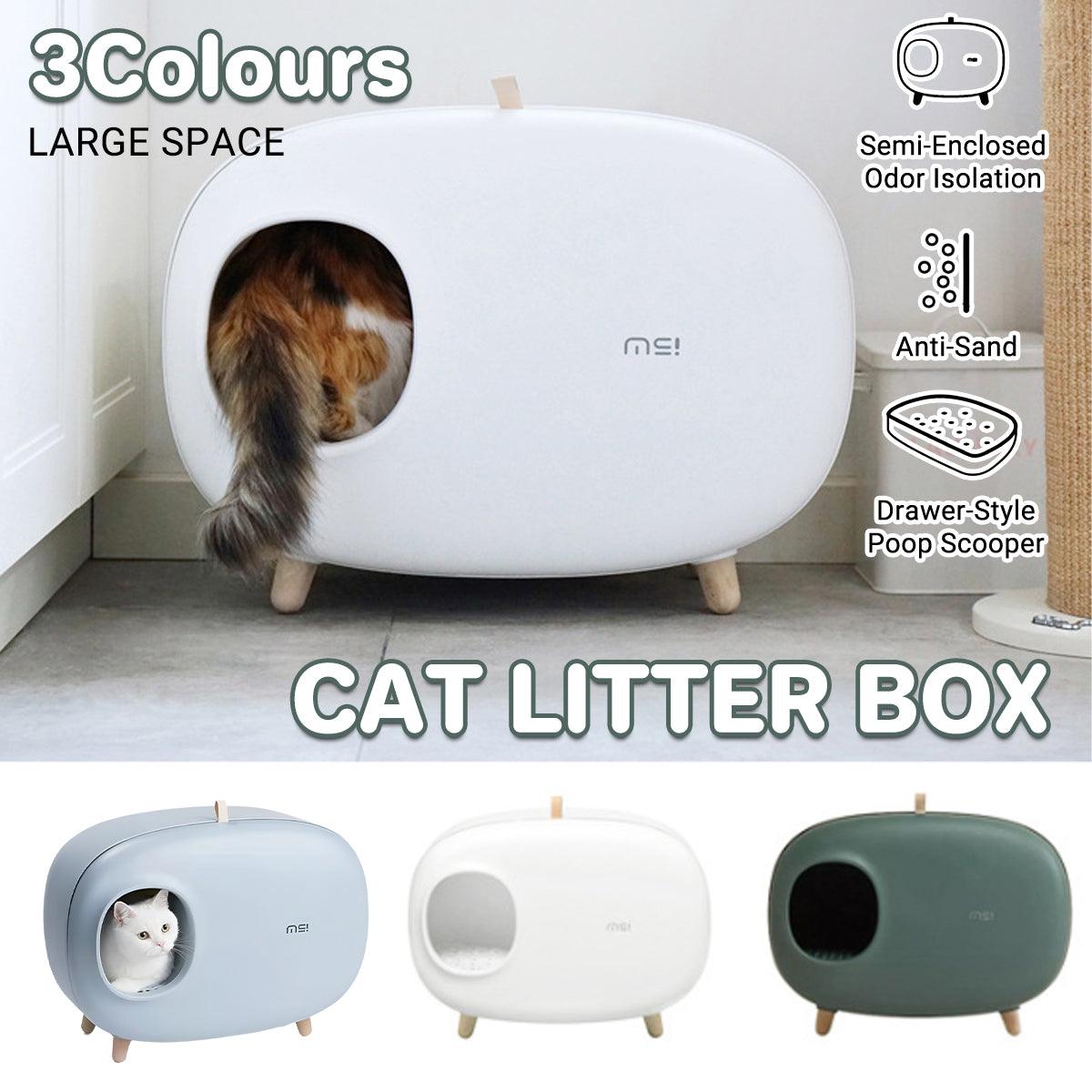 Spud Jax Petshop Cat Litter Box Semi-closed Cat Supplies Cat Toilet Drawer Large Cat Litter Box - Green Cat Litter Box Semi-closed Cat Supplies Cat Toilet Drawer Large Cat Litter Box - Green Pet Care > Cat Supplies > Cat Litter