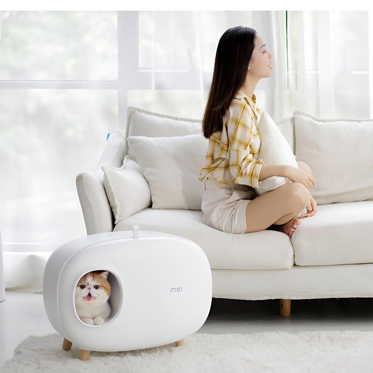 Spud Jax Petshop Cat Litter Box Semi-closed Cat Supplies Cat Toilet Drawer Large Cat Litter Box - White Cat Litter Box Semi-closed Cat Supplies Cat Toilet Drawer Large Cat Litter Box - White Pet Care > Cat Supplies > Cat Litter