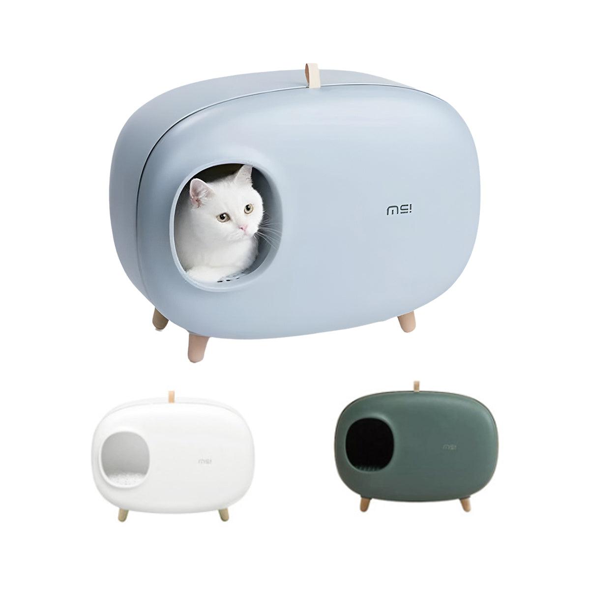 Spud Jax Petshop Cat Litter Box Semi-closed Cat Supplies Cat Toilet Drawer Large Cat Litter Box - White Cat Litter Box Semi-closed Cat Supplies Cat Toilet Drawer Large Cat Litter Box - White Pet Care > Cat Supplies > Cat Litter