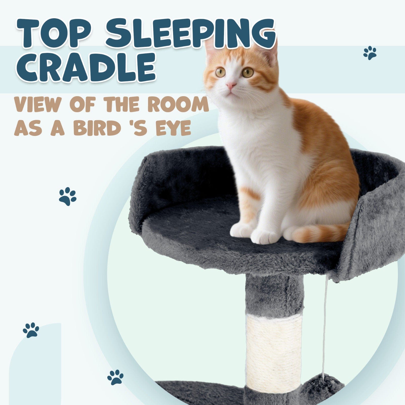 Spud Jax Petshop Cat Tower Tree Scratching Post Dark Grey Condo 112cm Cat Tower Tree Scratching Post Dark Grey Condo 112cm Pet Care > Cat Supplies > Cat Scratching Posts