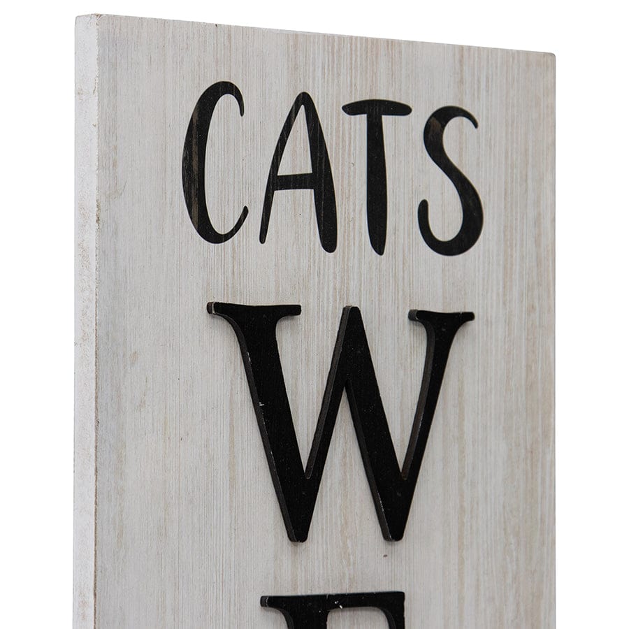 Spud Jax Petshop Cats Welcome Wall Sign 17x80cm Cats Welcome Wall Sign 17x80cm Pet Care > Cat Supplies > Cat Scratching Posts