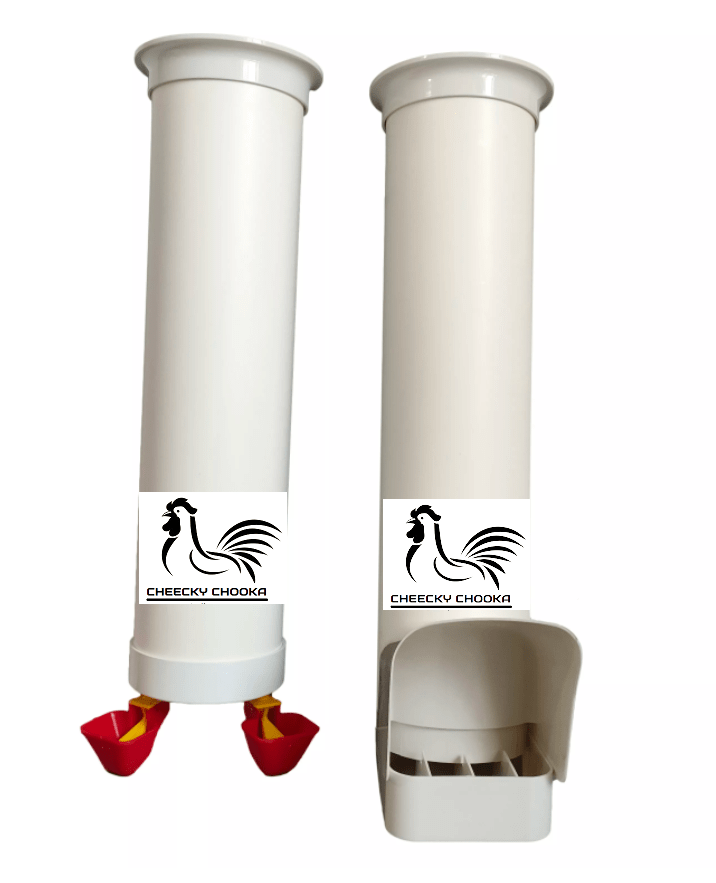 Spud Jax Petshop Cheeky Chooka Poultry Feeder & Waterer Set Cheeky Chooka Poultry Feeder & Waterer Set Pet Care > Dog Supplies > Dog Bowls, Feeders & Waterers