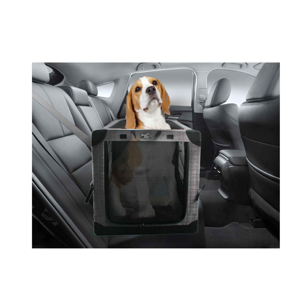 Spud Jax Petshop Collapsible Pet Travel Crate - X-Large Dog Cat Soft Foldable Portable Car Carrier Collapsible Pet Travel Crate - X-Large Dog Cat Soft Foldable Portable Car Carrier Pet Care