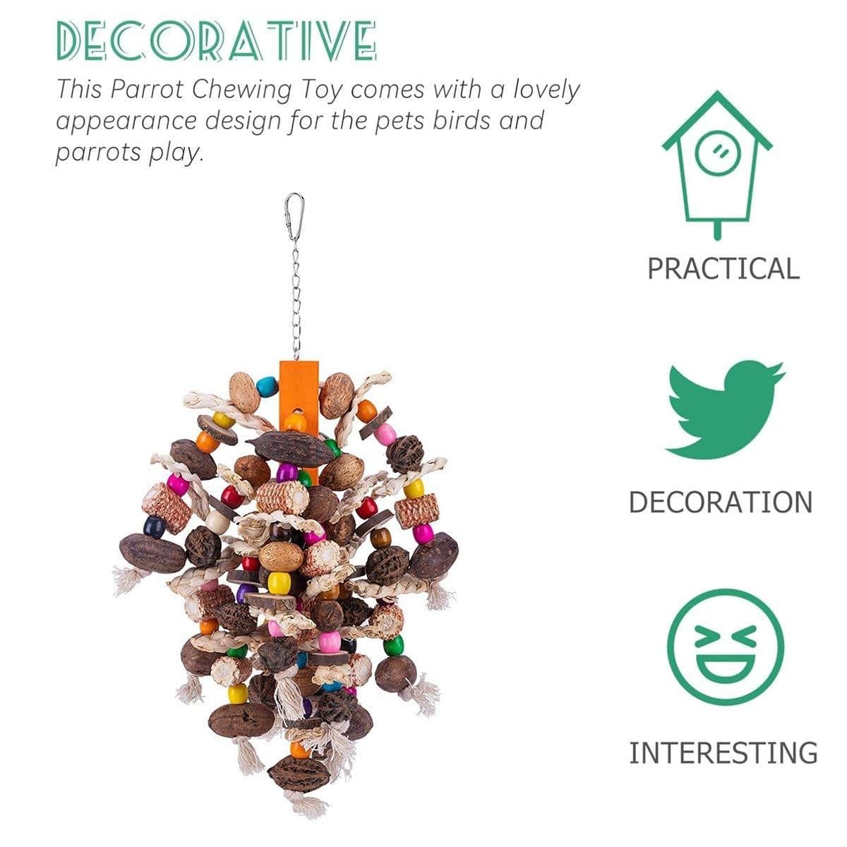 Spud Jax Petshop Colourful Parrot Toy Colourful Parrot Toy Pet Care > Bird > Bird Cage Accessories