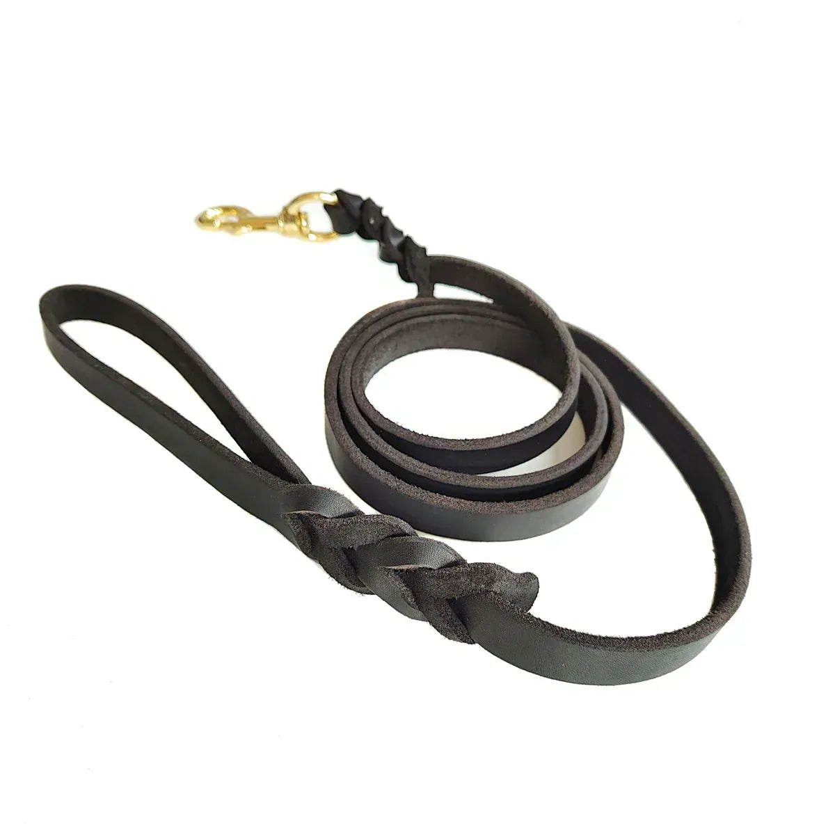 Spud Jax Petshop Dog Leash Cowhide Lead Heavy Duty Leather M Size Brown For Walking Training - Black Dog Leash Cowhide Lead Heavy Duty Leather M Size Brown For Walking Training - Black Pet Care > Dog Supplies > Dog Collars, Leads &amp; Harnesses